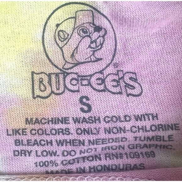 Buc-ees Easter Shirt Adult Small Tie Dye "But Did You Dye" T-Shirt - Picture 3 of 10